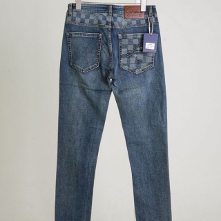 루* LV 참 모노그램 슬림핏 데님 팬츠