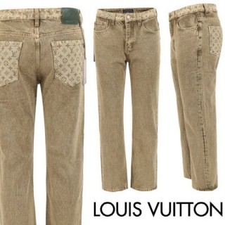 루* 모*그램 포켓 빈티지 스트레이트진