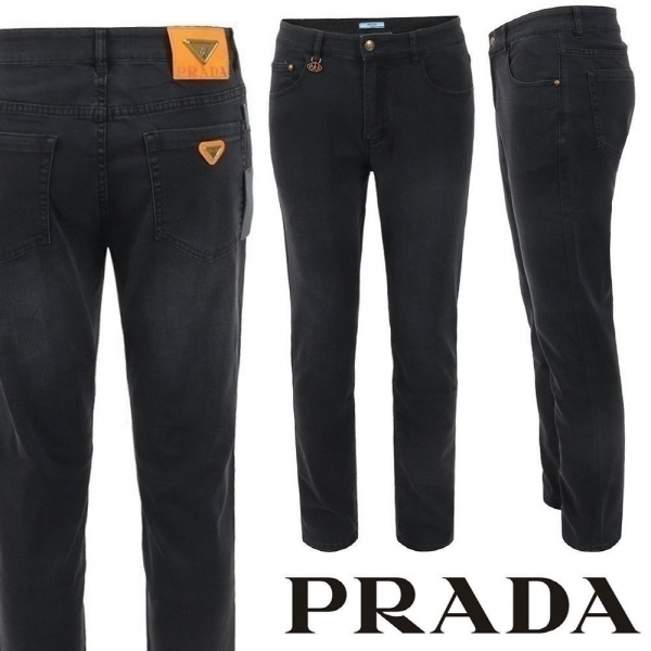 P* 골드 로고 블랙 슬림 일자진