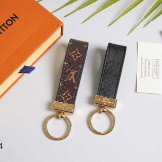 루* 금장 모노그램 키홀더