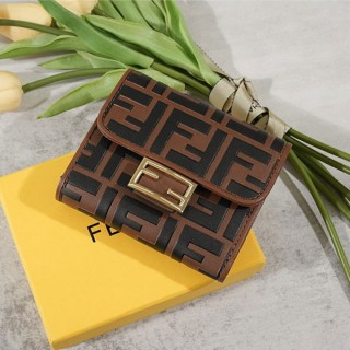 팬* FF 패턴 플랩 컴팩트 월릿