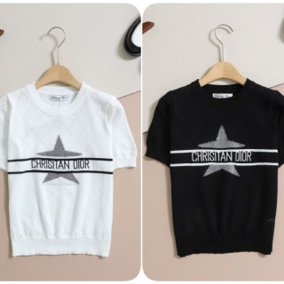 디* 별 자수 로고 반팔니트 (여성)