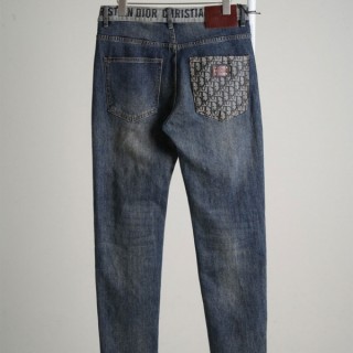 디* 오블리크 포켓 레더패치 데님진